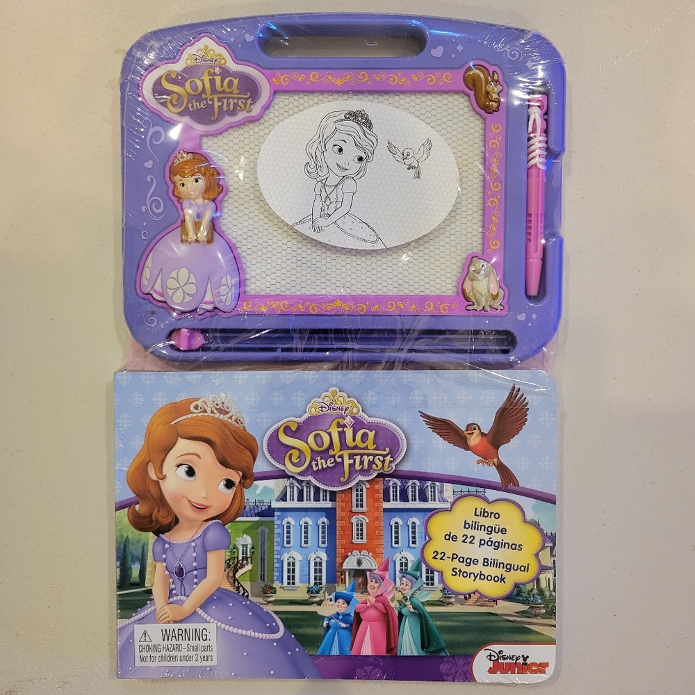 Sofia the first storybook with Etch-A-Sketch